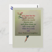 Poésie citation sagesse carte postale (Devant / Derrière)