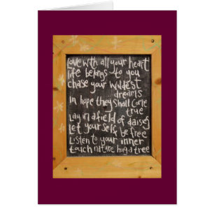 Poésie de tableau noir