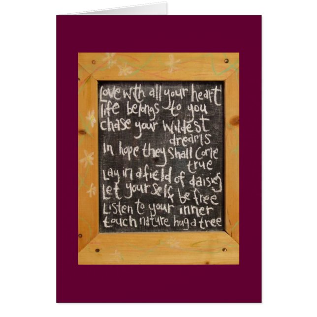 Poésie de tableau noir (Devant)