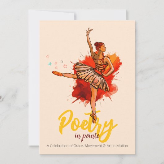 Poésie en Pointe | Invitation à la représentation  (Devant)