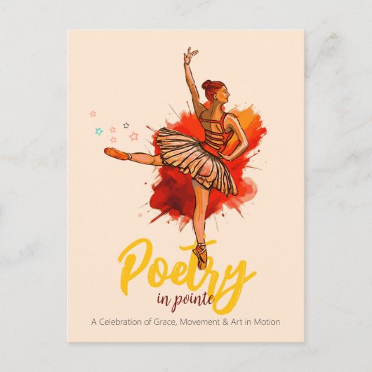 Poésie en Pointe | Invitation à la représentation (Devant)