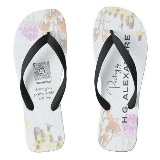 “Poésie Peinte Douce” – Tongs (Semelle)