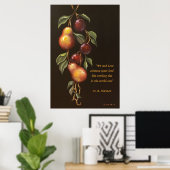 Poésie, poires et prunes Poster d'art (Bureau à domicile)