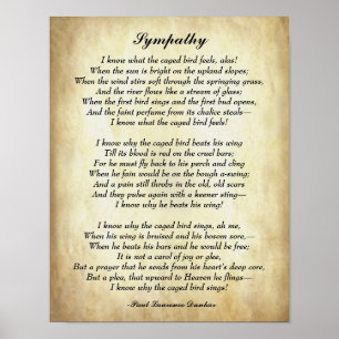 Poésie, Sympathie par Paul Laurence Dunbar Poster