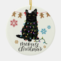 Poesig Kerstmis Zwarte Kat