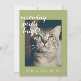 Poeslieve Geesten Feliciteren Jouw Katten Foto Vak Feestdagenkaart