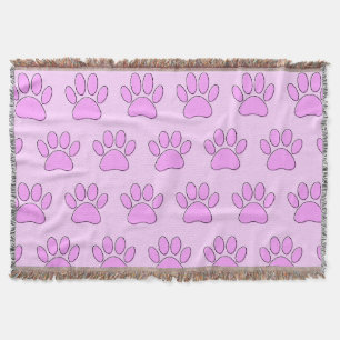 Poeslieve Pootafdrukken In Roze Deken