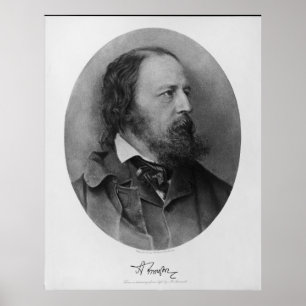 Poet Alfred Lord Tennyson Portrait Poster