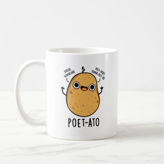 Poet-ato Funny Veggie Potato Pun Koffiemok (Links)