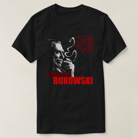 Poet & Author Charles Bukowski T-shirt Essential T (Design voorkant)