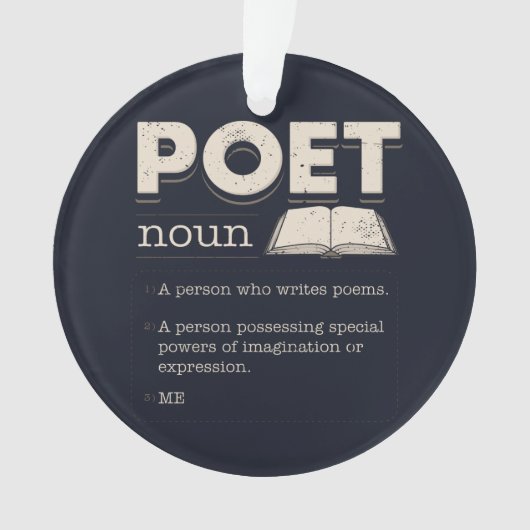 Poet Definition Funny Laureate Novelty Ceramic Orn Ornament (voorkant)
