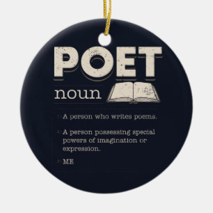Poet Definition Funny Laureate Novelty Keramisch Ornament