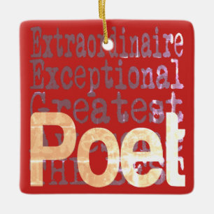 Poet Extraordinaire Keramisch Ornament
