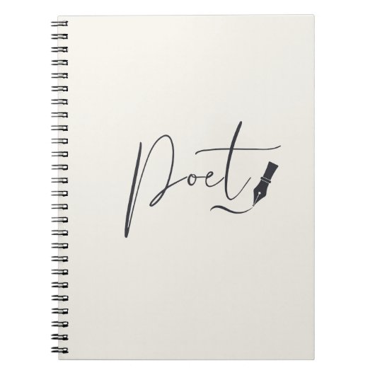 Poet Script Notebook – Minimalist Writing Journal (Devant)