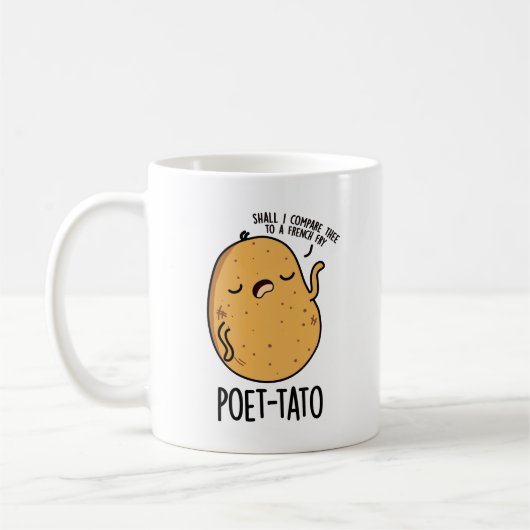 Poet-tato Funny Potato Pun Koffiemok (Links)