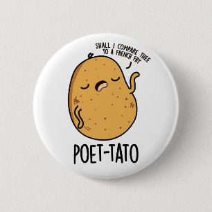 Poet-tato Funny Potato Pun Ronde Button 5,7 Cm