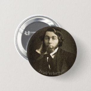 Poet Walt Whitman in New Orleans Ronde Button 5,7 Cm