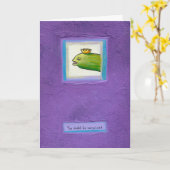 Poète cornichon d'anguille roi? fun bizarre carte  (Fleur jaune)