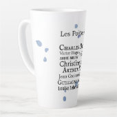 Poètes français Latte Mug (Angle gauche)
