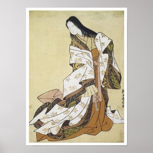 Poetess Ono, Harunobu, 1764 Poster (Voorkant)