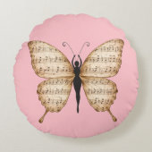 Poetic Butterfly Form Cushion Rond Kussen (Voorkant)