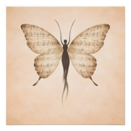 Poetic Butterfly Form Poster Perfect Poster