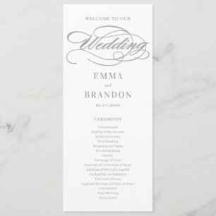 Poetic Script EDITABLE COLOR Wedding Program Programma