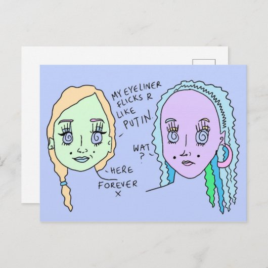 Poetin Baby | Afdrukken Briefkaart | #overhear (Voorkant / Achterkant)