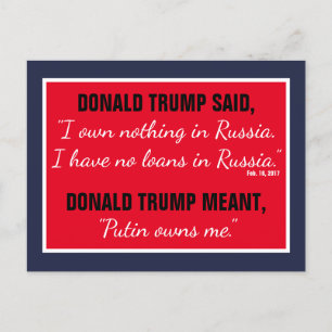 Poetin bekleedt Trump Russia President Politiek Briefkaart