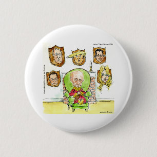 Poetin de jager krijgt niet mijn president Trump Ronde Button 5,7 Cm
