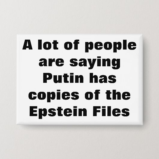 Poetin heeft kopieën van de Epstein-dossiers? Butt Button (Voorkant)