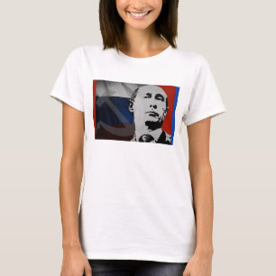 Poetin met Russische vlag T-shirt