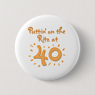Poetin op de Ritz om 40 uur Ronde Button 5,7 Cm