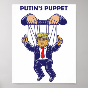 Poetin's marionet president is een Russische Et Po Poster