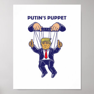 Poetins marionet president is een Russische Et Pol Poster