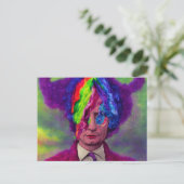 Poetins regenbooggedachten briefkaart (Staand voorkant)