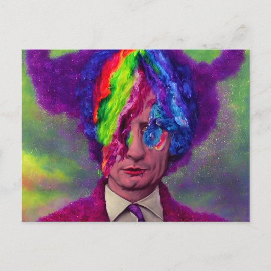 Poetins regenbooggedachten briefkaart (Voorkant)