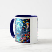 Poëtisch reizen in de zeebodem. mok (Voorkant links)