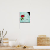 Poëtisch Rumi Quote Typografie met Red Rose Poster (Keuken)