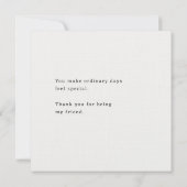 Poëtische bosanemonen Dank je voor onze vriendscha Kaart (Achterkant)