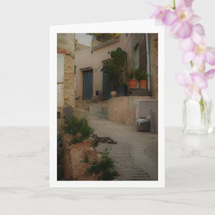 Poëtische scène van een straat in Lliria, Valencia Kaart