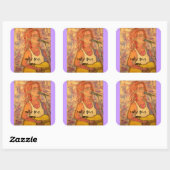 poëtische teksten en zangerijkunst vierkante sticker (Vel)