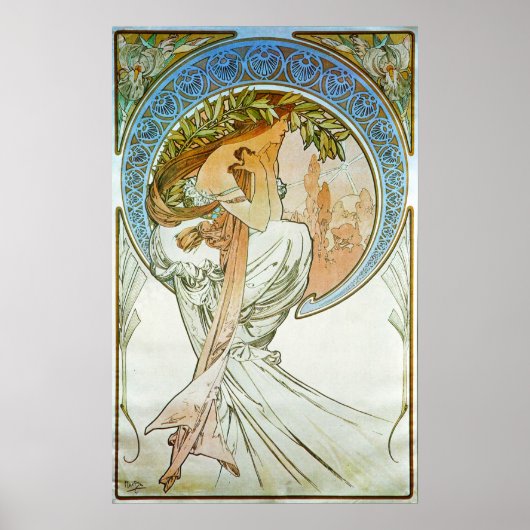 Poetry Allegory Art Nouveau Poster (Voorkant)