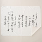 Poetry Blanket Sherpa Deken (Voorkant (horizontaal))