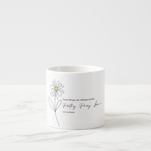 Poetry Daisy Flower Mug (Devant)