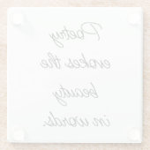 Poetry Evokes Glass Onderzetter (Achterkant)