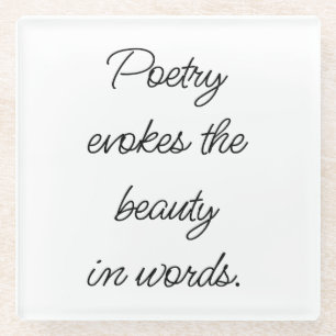 Poetry Evokes Glass Onderzetter Glazen Onderzetter