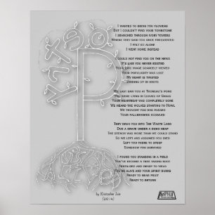 Poetry is live B&W-Poster Poster