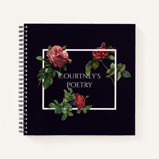 Poetry Journal Rozen Notitieboek (Voorkant)