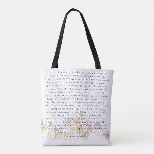 “Poetry Painted Softly”–ToteBag by H.G. Alexandre Draagtas (Achterkant)